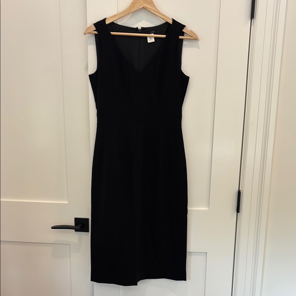 J. Crew Classic Black Midi Dress